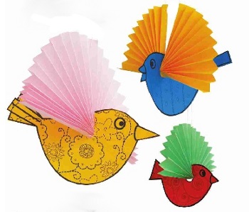 Tavaszi Crafts hogyan lehet egy madár készült papír vagy szövet - szórakoztató