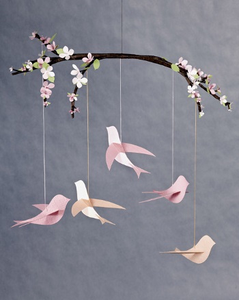 Tavaszi Crafts hogyan lehet egy madár készült papír vagy szövet - szórakoztató