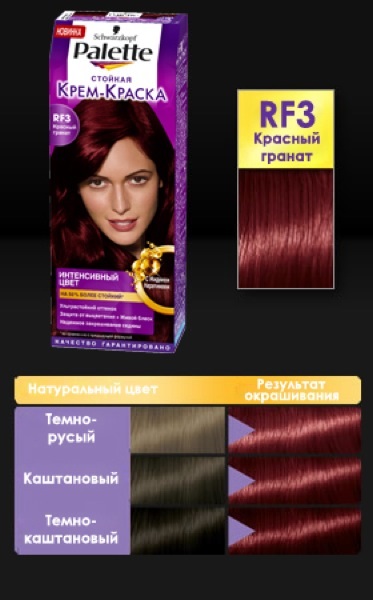 A teljes színpaletta haj paletta (paletta Schwarzkopf)