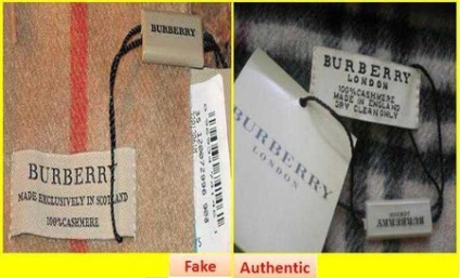Teljes márka, hogyan lehet megkülönböztetni a valódit a hamistól Burberry
