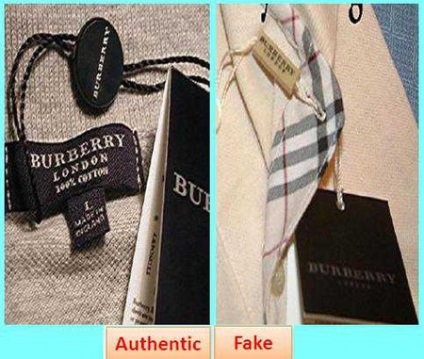 Teljes márka, hogyan lehet megkülönböztetni a valódit a hamistól Burberry