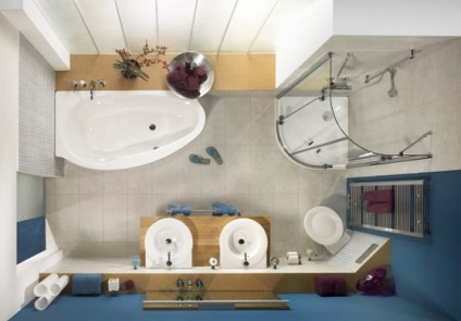 Javítás fürdő, WC kombinált szakaszában, az árnyalatok a tervezés, anyagok, építési és javítási