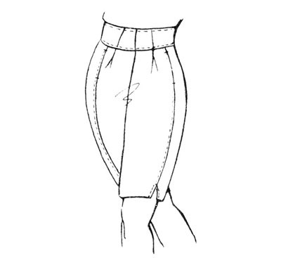 Női rövidnadrág kezével, minta és a varrás női nadrág