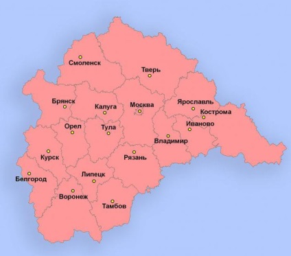 Készítmény Central Federal District (szövetségi) A kompozíció a Központi Szövetségi Körzet