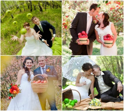 Esküvői fotózást az erdőben, ötletek és kiegészítők a forgatás nyáron és télen