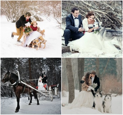 Esküvői fotózást az erdőben, ötletek és kiegészítők a forgatás nyáron és télen