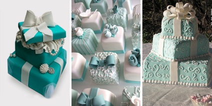 Esküvői torta stílusában Tiffany eredeti tervezési ötletek