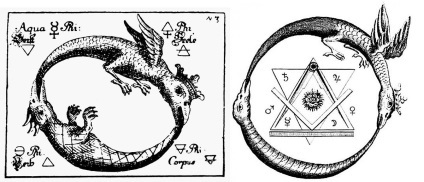 Ouroboros - kígyó harapás a saját farkát, oroboros