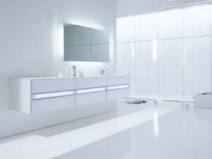 A fürdőszoba a stílus hi-tech design-elemek és a belső (27 fotó)