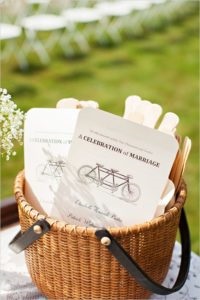 Kerékpárosok az esküvői dekoráció