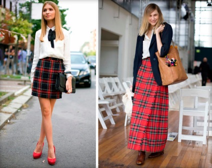Tartan szoknya, hogy ő visel, amit stílusok (rövid, hosszú a padlón, egy ceruza) (kombinált ingek blúzok) Tartan szoknya, hogy ő visel, amit stílusok (rövid, hosszú a padlón, ceruza)