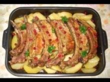 Fried sertésborda burgonyával (burgonya) Pörkölt sertésborda burgonyával