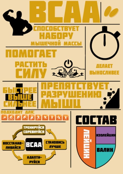 BCAA kutatás hatékonyságát, hogyan kell bevenni, infographics és tények