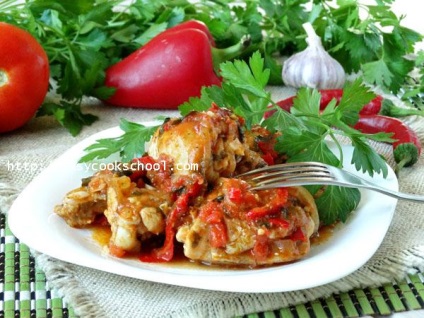 Chakhokhbili Chicken grúz-lépésre recept fotókkal, egyszerű receptek