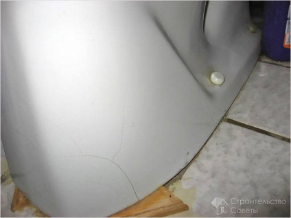 A WC-ragasztó - kötés részei a vécécsésze