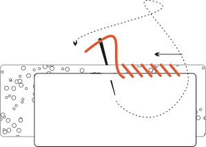 Fibergraph hímzés papírsablonon