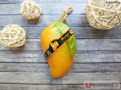 Ábra mangó természetes szappan természetes luffa - „minden szerelmeseinek mangó alakja szappan