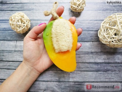 Ábra mangó természetes szappan természetes luffa - „minden szerelmeseinek mangó alakja szappan