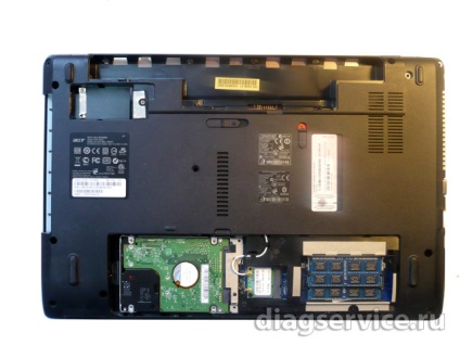 Útmutató a szétszerelés laptop Acer Aspire 5742g