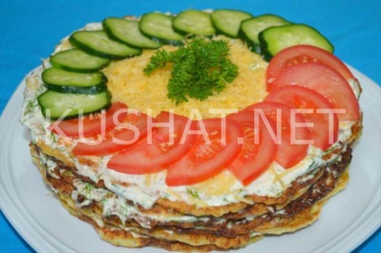 Kabachkovaja torta (cake kabachkovaja lépés) tök torta