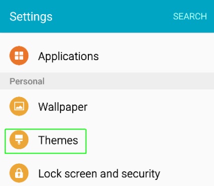 Hogyan változtassuk témákat a Galaxy s6