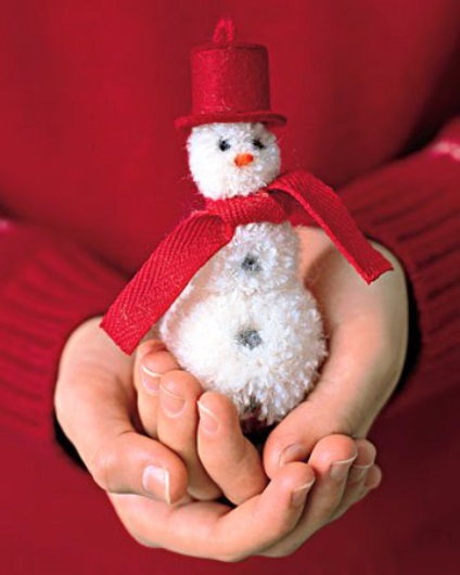 Hogyan készítsünk karácsonyi játék hóember kezét - Szeretem hobby - a legjobb mesterkurzusok az egész