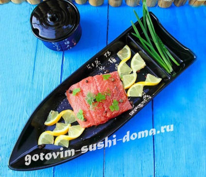 Hogyan savanyú piros hal otthon sushi előkészítés (a lé piros hal) Hogyan savanyú piros hal, sushi előkészítés otthon