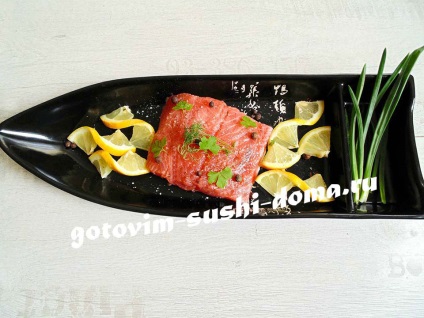Hogyan savanyú piros hal otthon sushi előkészítés (piros) Hogyan savanyú piros hal, sushi előkészítés otthon