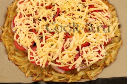 Burgonya pizza - lépésről lépésre recept fotókkal, különböző