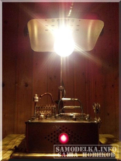 Creative steampunk lámpa kezével (steampunk saját kezét) Creative steampunk lámpa kezével