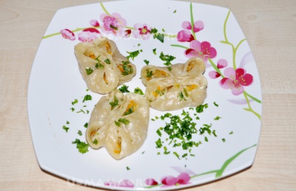 Manti sütőtök, burgonya (meatless) (meatless étkezés) Manti tök és a burgonya (éhgyomri)