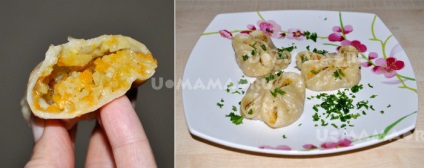 Manti sütőtök, burgonya (meatless) (főzelékek) Manti tök és a burgonya (éhgyomri)