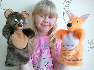Kesztyűbáb fox - Fair Masters - kézzel készített, kézzel készített