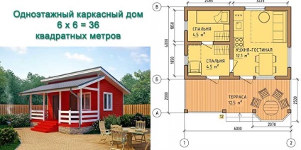Kinyúlik egy emeletes kocka házak, fotó, rajz (egyszintes) Kinyúlik egy emeletes kocka házak, fotó, rajz