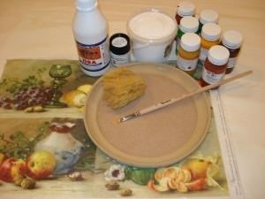 Rizspapír tanulmányozására decoupage technikával készült művei (decoupage) Rizspapír decoupage tanulmány a munkafolyamat