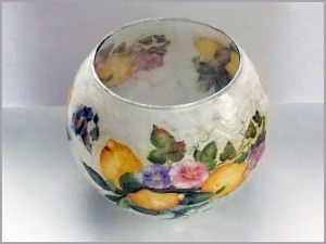 Rizspapír tanulmányozására decoupage technikával készült művei (decoupage) Rizspapír decoupage tanulmány a munkafolyamat