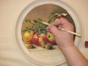 Rizspapír decoupage tanulmány munkafolyamat (rizs) Rizspapír decoupage tanulmány a munkafolyamat