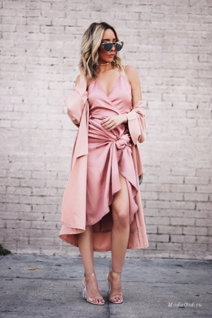 A rózsaszín ruhát, hogyan kell viselni, hogy mit lehet kombinálni rózsaszín