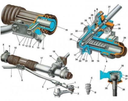 Рульова рейка ваз 2110 регулювання і ремонт