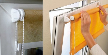 Vakok műanyag ablakok fúrás nélkül egy fotót IKEA vakokat szerelhető