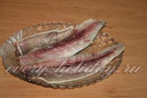 Herring orosz recept fényképpel (Herring orosz recept) Herring orosz recept egy fotó