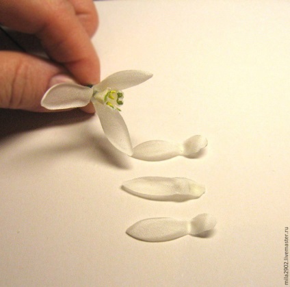 Készítsen hóvirág selyem - Fair Masters - kézzel készített, kézzel készített