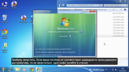 Létrehozása egy bootolható USB meghajtót a Windows Vista