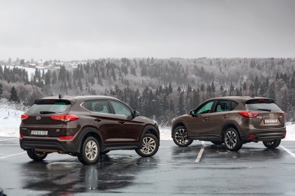 Összehasonlító teszt Hyundai Tucson ellen Mazda CX-5 (teszt) Összehasonlító teszt Hyundai Tucson ellen Mazda CX-5