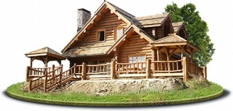 Házak épitése rönkfa, kerek fa ház kulcsrakész projektek, fotók, árak, építési
