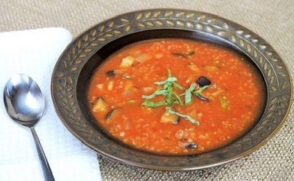 Ratatouille leves - recept fotókkal (öntsünk olajat kanál Put) Ratatouille leves - recept fotókkal