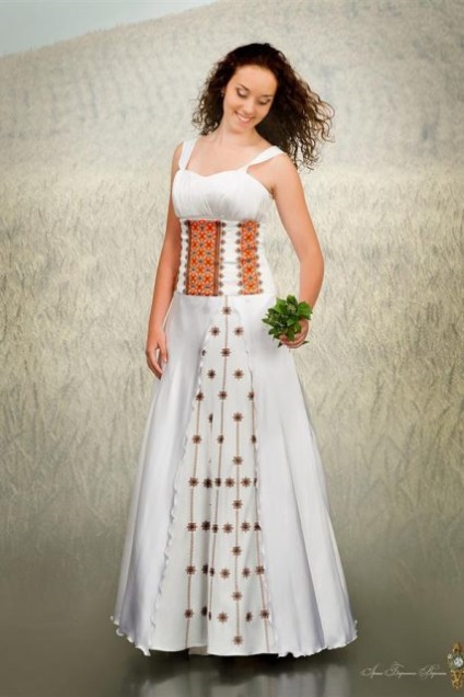Esküvői ruhák a stílus ukrán hímzett fotó