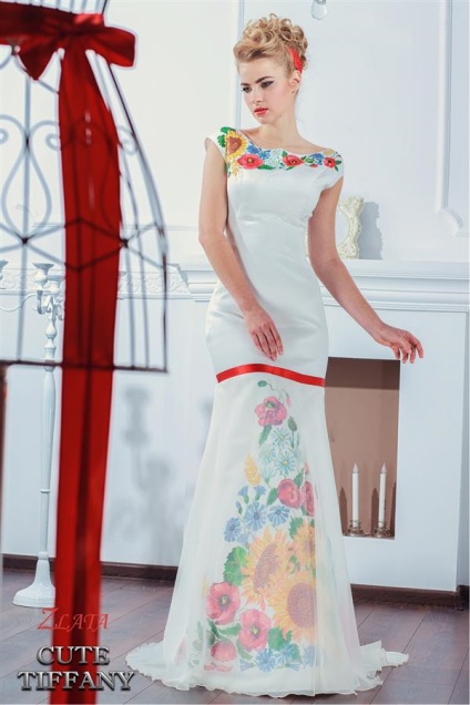 Весільні сукні в українському стилі вишиті фото
