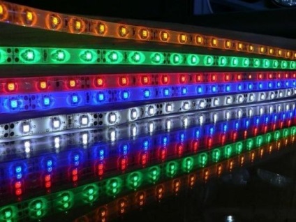 A lámpa a LED szalag a kezüket (saját) A lámpa a LED szalag a kezével
