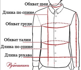 Táblázat méretű férfi ing